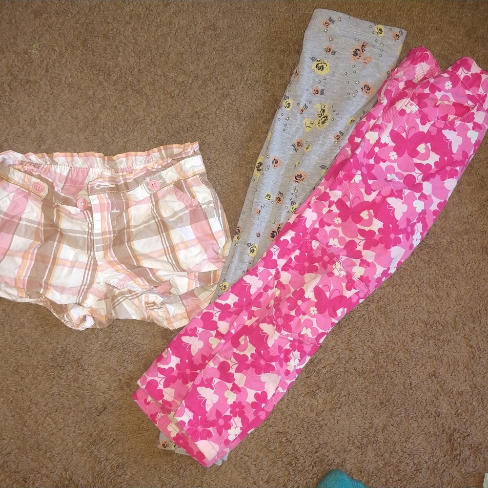 Girls leggings and shorts